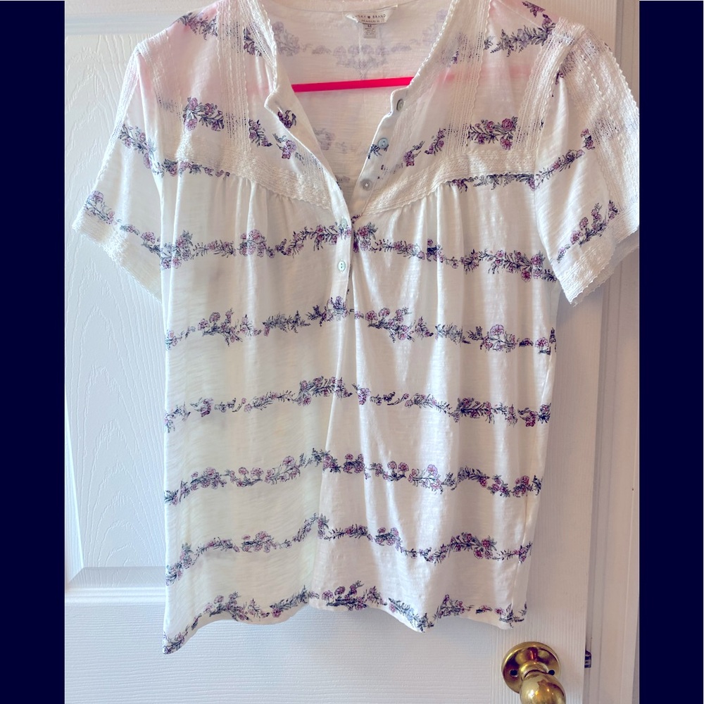 Lucky Brand floral striped top